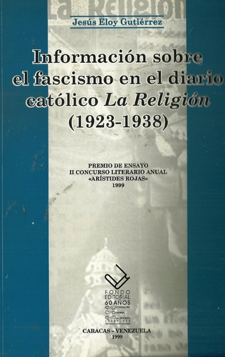 El Fascismo En El Diario La Religion De 1923 A 1938 (5d)