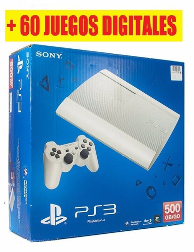 Play 3 Modelo Nuevo + 2 Controles + 60 Juegos De Regalo 