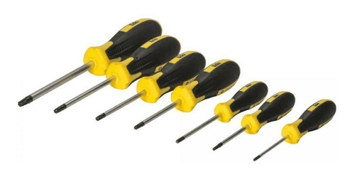 Kit Jogo De Chave Torx T10 A T40 Com Cabo Emborrachado