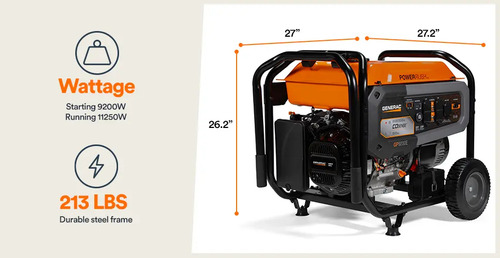 Generador Generac Americano 11250w 9200w En Funcionamiento