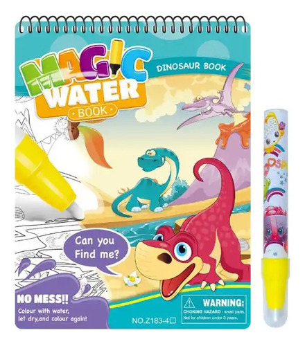 Libro Para Colorear Mágico Agua Wow Varios Dibujito