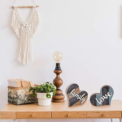 Letreros Decorativos 2 Piezas De Letrero De Madera Rústico