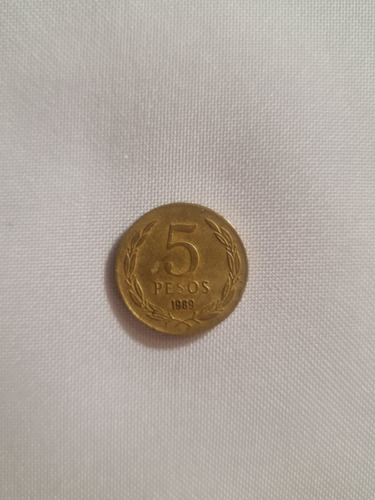 Moneda 5 Pesos Chile 1989 