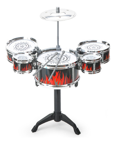 Instrumento Musical Infantil Jazz Drum Set De Cinco Tambores