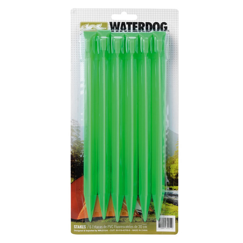 Estacas Waterdog Fluorescentes 6 Unidades 30 Cm Largo
