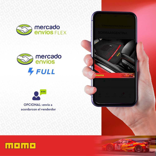 Imagen 7 de 9 de Cubre Alfombra Auto Momo Pvc 4 Piezas Ajuste Universal