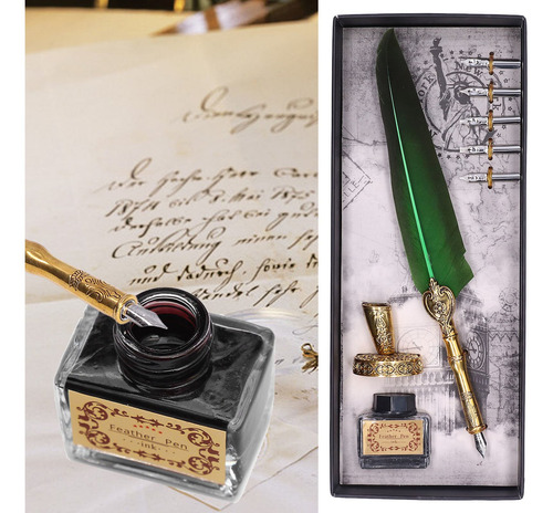 Pluma Exquisita Vintage Elegante Acero Inoxidable