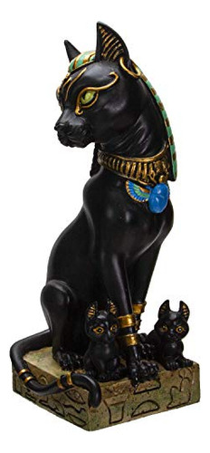 Pacific Giftware Ancient Egyptian Bastet Sitting Pose Resina