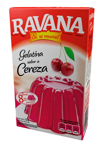 Pack X 18 Unid. Gelatina  Cereza 50 Gr Ravana Gelatinas