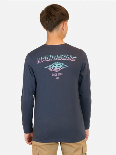 Polera Ml Since 1988 Azul Juvenil Maui And Sons