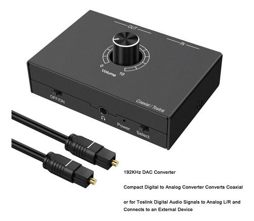 Convertidor Digital A Analógico De 192 Khz Adaptador De