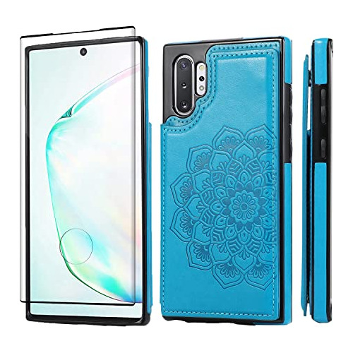 Funda Para Samsung Galaxy Note 10 Plus 5g Azul Cristal Templ