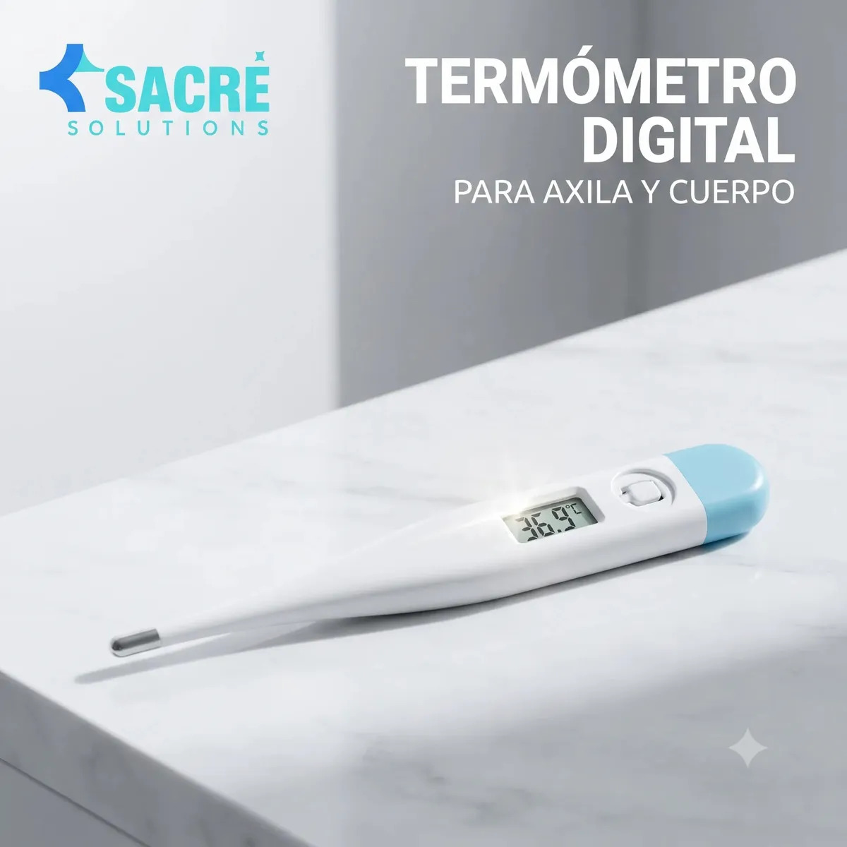 Termómetro Digital Frontal Sacré Solutions Blanco para Axila y Cuerpo