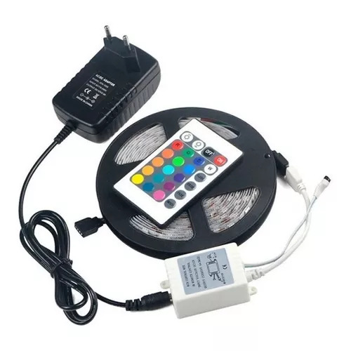 Tira Led Rgb 2835, 5m, C/control, Protección De Silicona