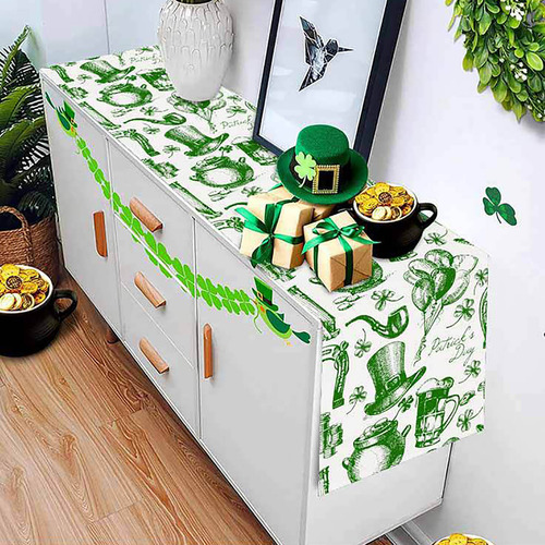 Mantel M Mantel Con Flores Para El Día De San Patricio, Parq