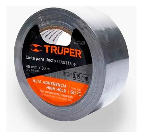 Cinta Para Ducto Truper 48mmx10m Gris