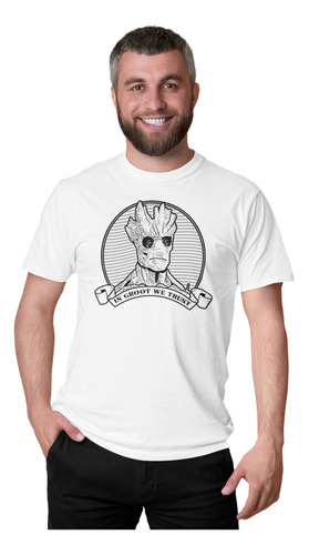 Camisetas Groot Guardiões Da Galáxia Rocket Gamora Star Lord