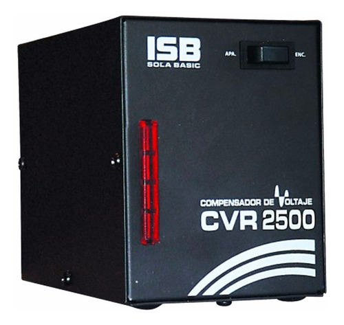 Imagen 4 de 6 de Regulador de voltaje Sola Basic CVR CVR2500 2500VA entrada de 127V y salida de 104V - 127V negro