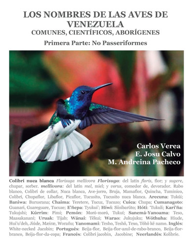 Libro: Los Nombres De Las Aves De Venezuela: Comunes, Parte: