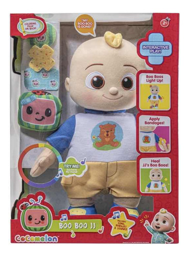 Peluche Cocomelon Boo Boo Jj Interactivo Con Sonidos 30 Cm