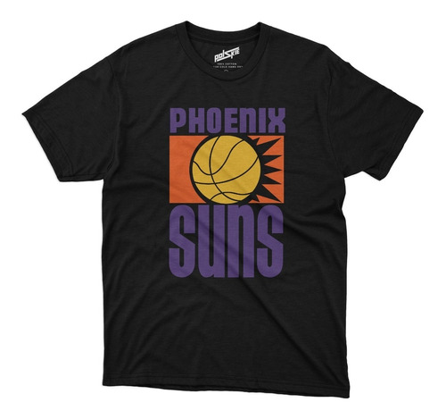 Remera Basket Nba Phoenix Suns Negra Logo Vintage