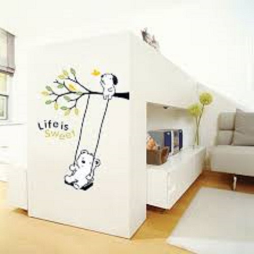Vinilos Decorativos Oso Hamaca Perro - Niños - Infantil