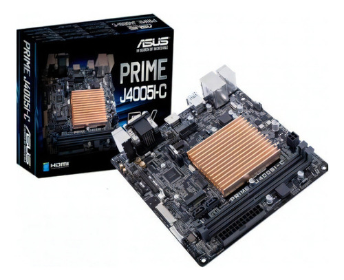 Micro Asus J4005i-c integrado Mother Y Dual Core Ddr4, cor preta