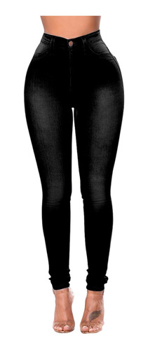 Pantalón Jeans Mezclilla Skinny Super Stretch Cintura Alta