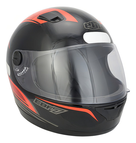 Capacete New Ebf 7 Power Preto E Vermelho Tam 60 Cor Preto/Vermelho