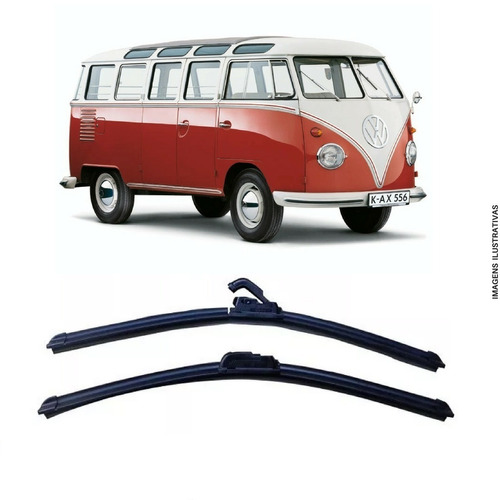 Par Limpador Parabrisa Palheta Silicone Vw Kombi 1975 A 2013