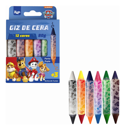 Giz De Cera Dupla Ponta Patrulha Canina - Dac