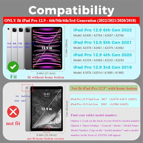Funda P/ Tablet Para iPad Pro 12.9 Inch 6th/5th/4th/3rd G -2