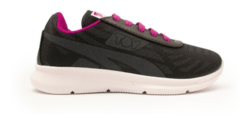 Zapatilla Niña Toy Negra Y Fucsia (27 Al 35) Art J43nf