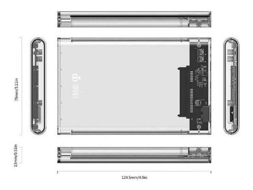 Imagem 5 de 5 de Case Slim Hd Ssd Adaptador Usb 3.0 Sata 3 Externo Ps4 Hd30