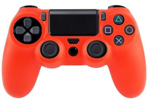 Protector De Silicona Compatible Con Control Ps4 / Rojo