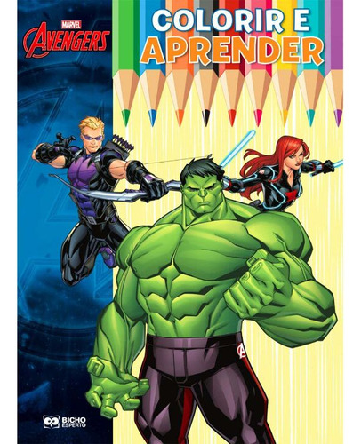 Marvel Colorir E Aprender - Avengers 2 - (capa Hulk), De Starke, Eduardo. Editora Rideel / Bicho Esperto Em Português