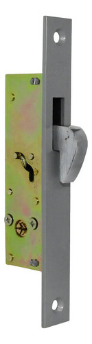 Cerradura De Gancho Puerta Aluminio Corrediza Llave Tetra Color Gris