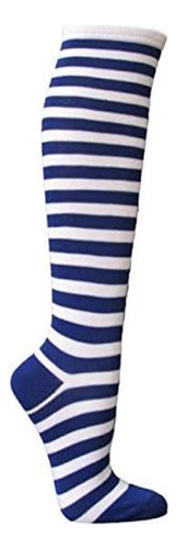 Calcetines De Algodón Con Rayas Hasta La Rodilla Couver (col