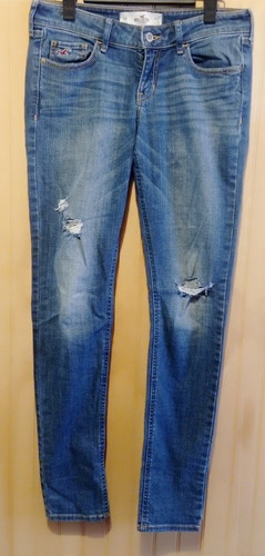 Jeans Mujer  Talla 36 / 38 Con Efecto De Roturas, Hollister