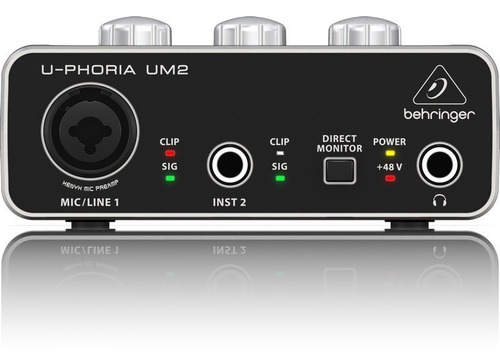 Behringer Um2 Placa De Sonido Usb 2 Canales Home Studio