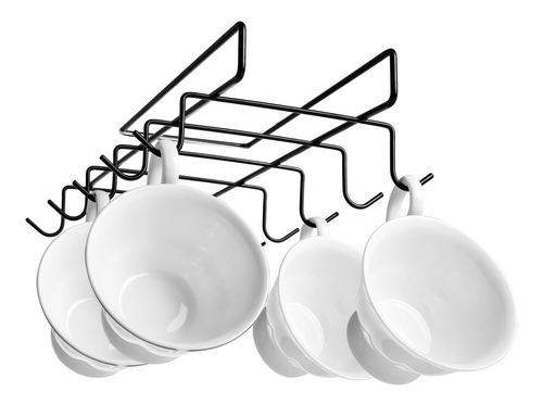 Suporte Cozinha Porta Talher Caneca Xicara 10 Gancho Armario