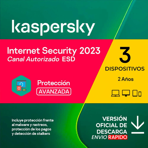 Kaspersky Internet Security 3 Pc 2 Años Licencia Original 