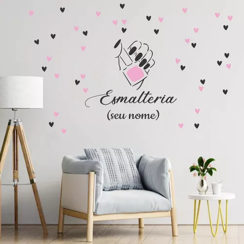 Adesivo Decorativo Salão Cabeleireiro /Nome Personalizado