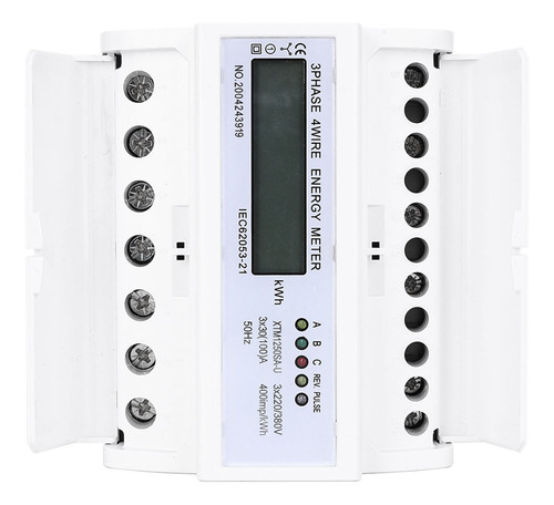 Medidor Electrónico De Kwh Digital Trifásico, 4 Hilos, 7p, R