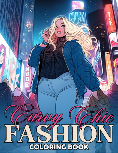 Libro: Curvy Chic Fashion Coloring Book: Glamorous Curvy Gir