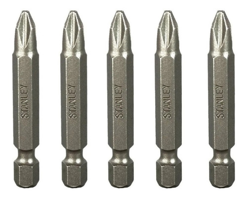 Punta Atornillador Stanley Taladro Phillips Ph2 50mm X5 Unid