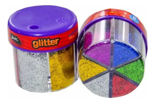 Brillantina Glitter Tipo Salero X6 Colores Serviciopapelero