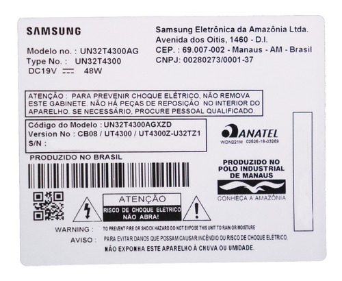Imagem 5 de 8 de Smart Tv Samsung Wifi Led 32'' Un32t4300ag C/ 2 Hdmi 1 Usb