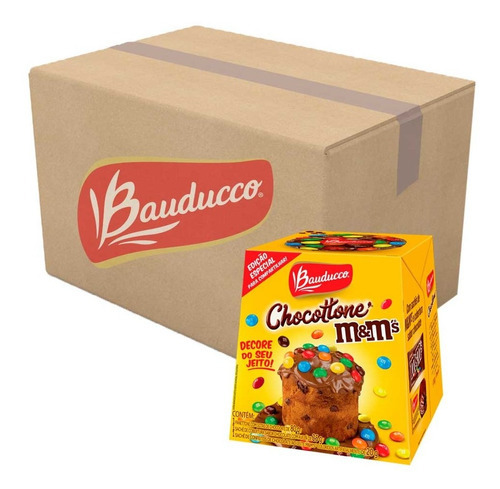 Mini Chocottone M&ms Bauducco 80g Caixa C/24 Unidades