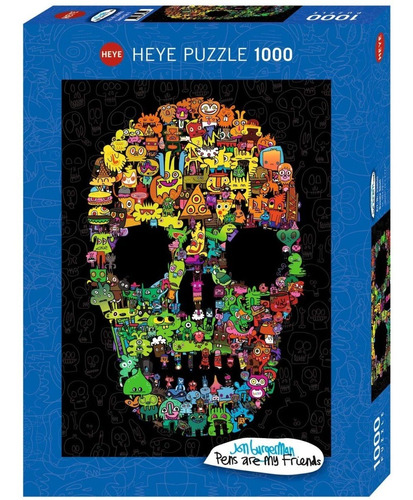  Heye Rompecabezas Calabera Doodle Skull 1000  Puzzle Lp